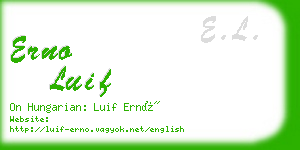 erno luif business card